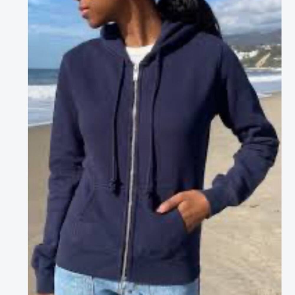 Brandy Melville Christie Hoodie Navy Blue Regular Fit one size